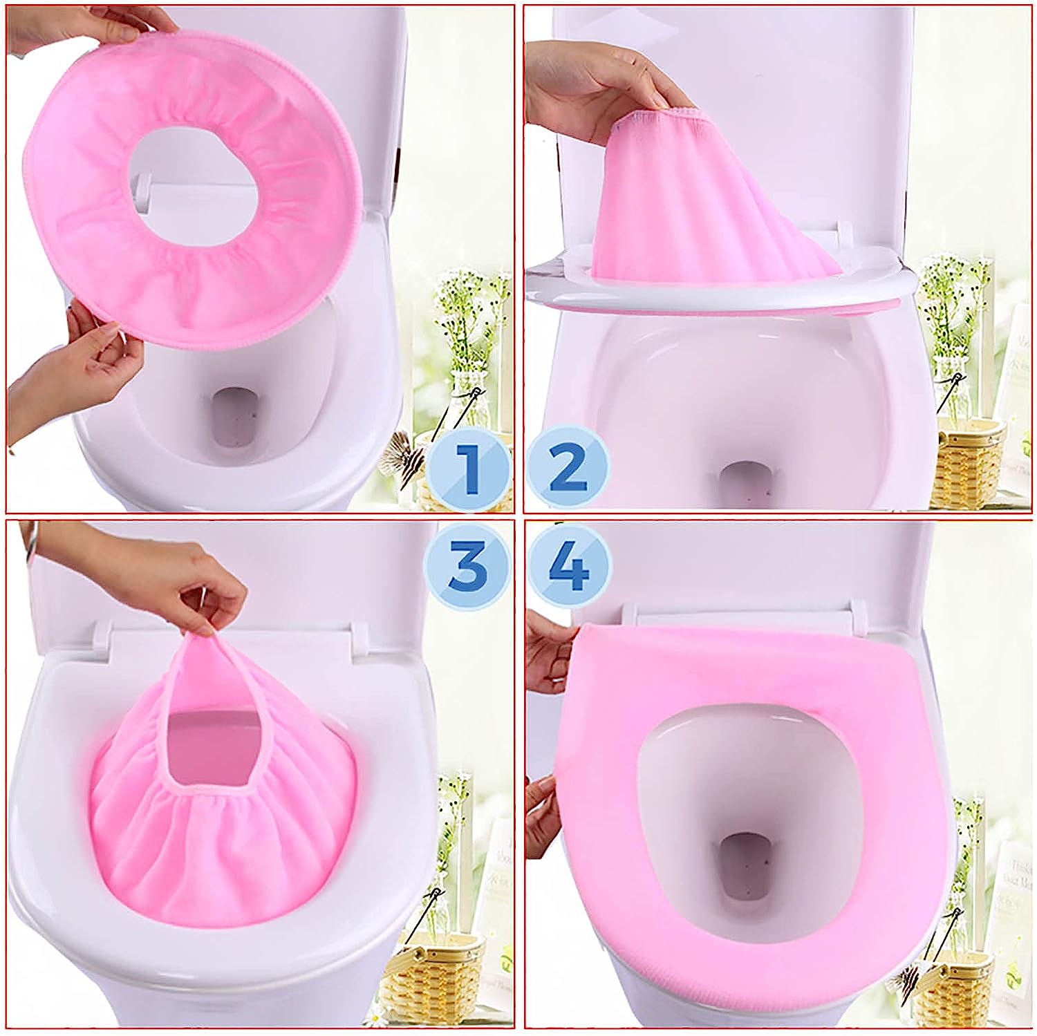 4768 Bathroom Soft Thicker Warmer Stretchable Washable Cloth Toilet Seat Cover Pads (1pc) 4768 Bathroom Soft Thicker Warmer Stretchable Washable Cloth Toilet Seat Cover Pads (1pc)